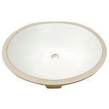 Porcelain Ceramic Undermount Bathroom Vanity Vessel Sink, White