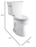 Toilet with Class Five Flushing Technology And Left-hand Trip Lever