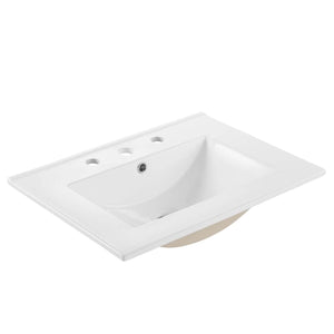 Cayman 24" Bathroom Sink, White