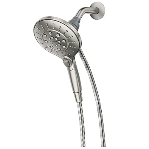 Resist Brushed Nickel Magnetix Six-Function 5.5-Inch Handheld Showerhead