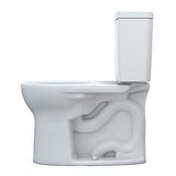 Two-Piece Round 1.28 GPF Universal Height TORNADO FLUSH Toilet