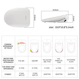 Heated Bidet Toilet Seat Elongated, Smart Toilet Seat, Bidet