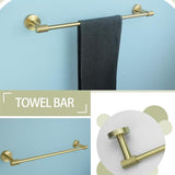 Bathroom Accessories Set Wall Mounted Hand Towel Holder Toilet Roll Holder