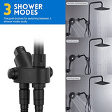 Shower Head Combo, Black 8'' High Pressure Rain/Rainfall Shower Head,5