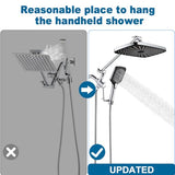 Shower Head with Handheld Chrome, Built-in Power Wash Mode