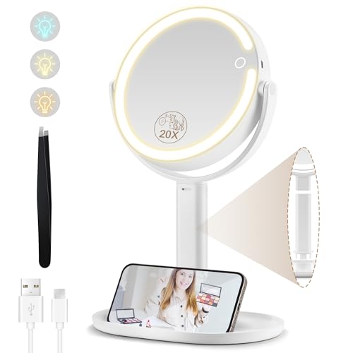 Double Sided 1x/20x Magnifying Mirror