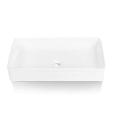 Rectangular Ceramic Countertop Bathroom Vanity Vessel Sink BVS2414A-OK