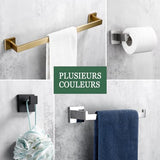 Bathroom Accessories Set Matte Black Wall Shelf Toilet Roll Paper Holder