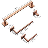 Bathroom Rose Gold Hardware Set Stainless Steel Robe Hook Towel Bar Toilet