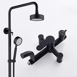 Rain Matte Black Rain Mixer Shower Combo Set