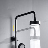 Rain Matte Black Rain Mixer Shower Combo Set