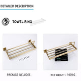 Bathroom Hardware Set Wall Mount Toilet Paper Roll Holder Towel Rack