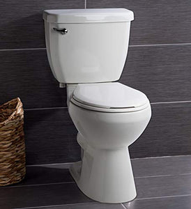 Toilet with Round-Front Chair Height Bowl - Includes Toilet Seat