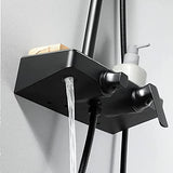 Shower Wall Mounted Single Handle Shower Combo Set Black