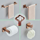 Bathroom Rose Gold Hardware Set Stainless Steel Robe Hook Towel Bar Toilet