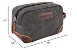 Travel Toiletry Bag for Men, Leather and Canvas Toiletry Bags