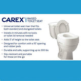 Toilet Seat Riser - Adds 5.5 Inch of Toilet Height - Raised Toilet Seat with 300 Pound