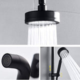 Rain Matte Black Rain Mixer Shower Combo Set