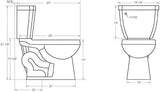 Toilet with Round-Front Chair Height Bowl - Includes Toilet Seat