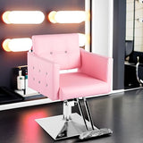 Pink Salon Chair for Hair Stylist,Barber Chari Hair Chair, Stylist Chair