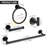 Bathroom Accessories Sets Wall Mount Towel Holder Ring Stainless Steel Toilet Paper Roll