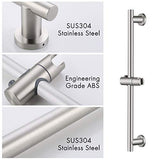 Shower Head with Hose, 5-Function Hand Shower with Wall Mount Slide Bar Set