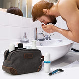 Travel Toiletry Bag for Men, Leather and Canvas Toiletry Bags