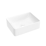 Bathroom Small Vessel Sink Above Counter White Porcelain Ceramic Sink