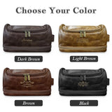 Toiletry Bag for Men, Custom Leather Toiletry Bag