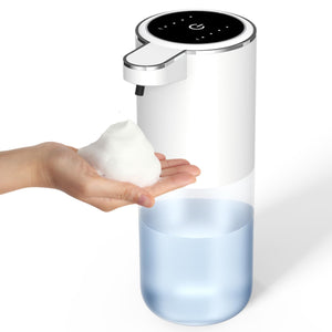 Soap Dispenser, Touchless Automatic Soap Dispenser with 4-Level Adjustable Foam, USB Rechargeable