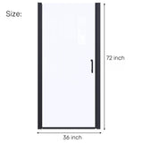 Clear Glass Shower Door,Bathroom Pivot Shower Door