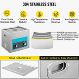 Ultrasonic Cleaner, 304 Stainless Steel Professional Knob