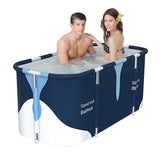 Bathtub Soaking Bathing Tub with Metal Frame for Adult Bathroom