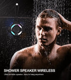 Speaker IPX7, Shower Speaker with Dynamic Lights