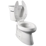 Toilet Seat will Never Loosen & Reduce Call-backs, ELONGATED, Plastic, White