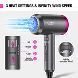 Dryer 1600W, Portable Lightweight Fast Drying Negative Ion Hairdryer