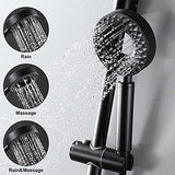 Shower Wall Mounted Single Handle Shower Combo Set Black