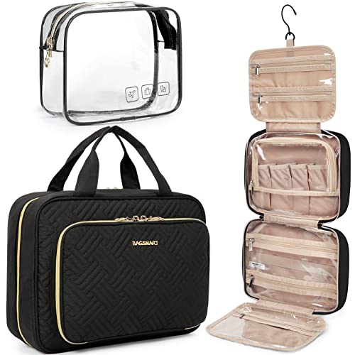 Toiletry Bag Hanging Travel Makeup Organizer with TSA Approved Transparent