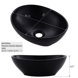 Bathroom Sink Above Counter Porcelain Ceramic Bathroom Vessel Sink Oval