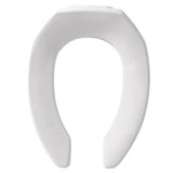 Toilet Seat will Never Loosen & Reduce Call-backs, ELONGATED, Plastic, White