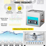 Ultrasonic Cleaner, 304 Stainless Steel Professional Knob