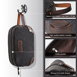 Travel Toiletry Bag for Men, Leather and Canvas Toiletry Bags