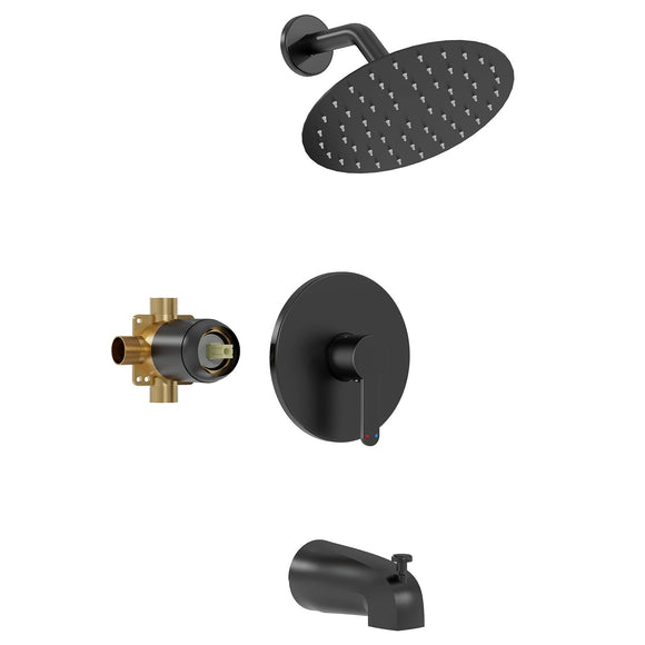 Black Shower Head and Handle Set, Shower