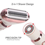 Trimmer for Women: 2 in 1 Painless Body