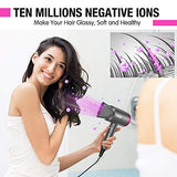 Dryer 1600W, Portable Lightweight Fast Drying Negative Ion Hairdryer