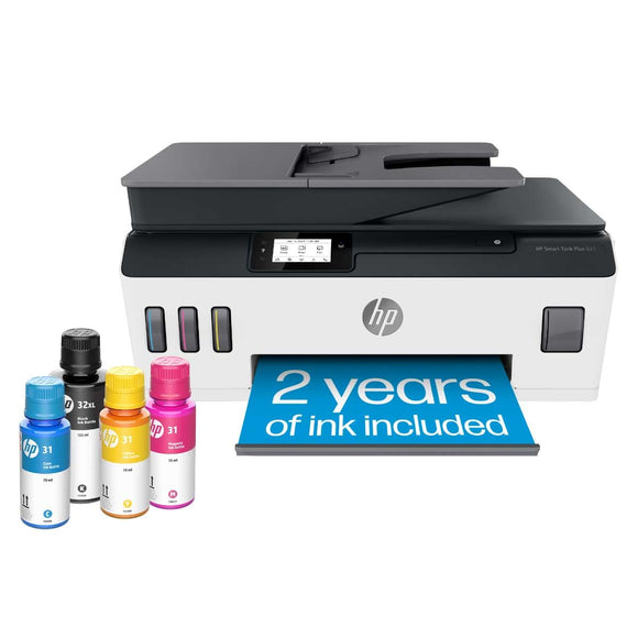 Wireless All-in-One Ink -Tank Printer, up to 2 Years of Ink in Bottles,