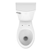 Toilet, Elongated Front, Standard Height, White, 1.1 gpf