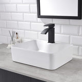 Bathroom Vessel Sink - Dorzom 16x12 Inch Ceramic