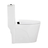 Piece Elongated Toilet Dual Vortex Flush, Black Hardware