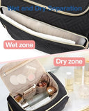 Travel Bag for Toiletries, Makeup Cosmetic Travel Bag with Handle